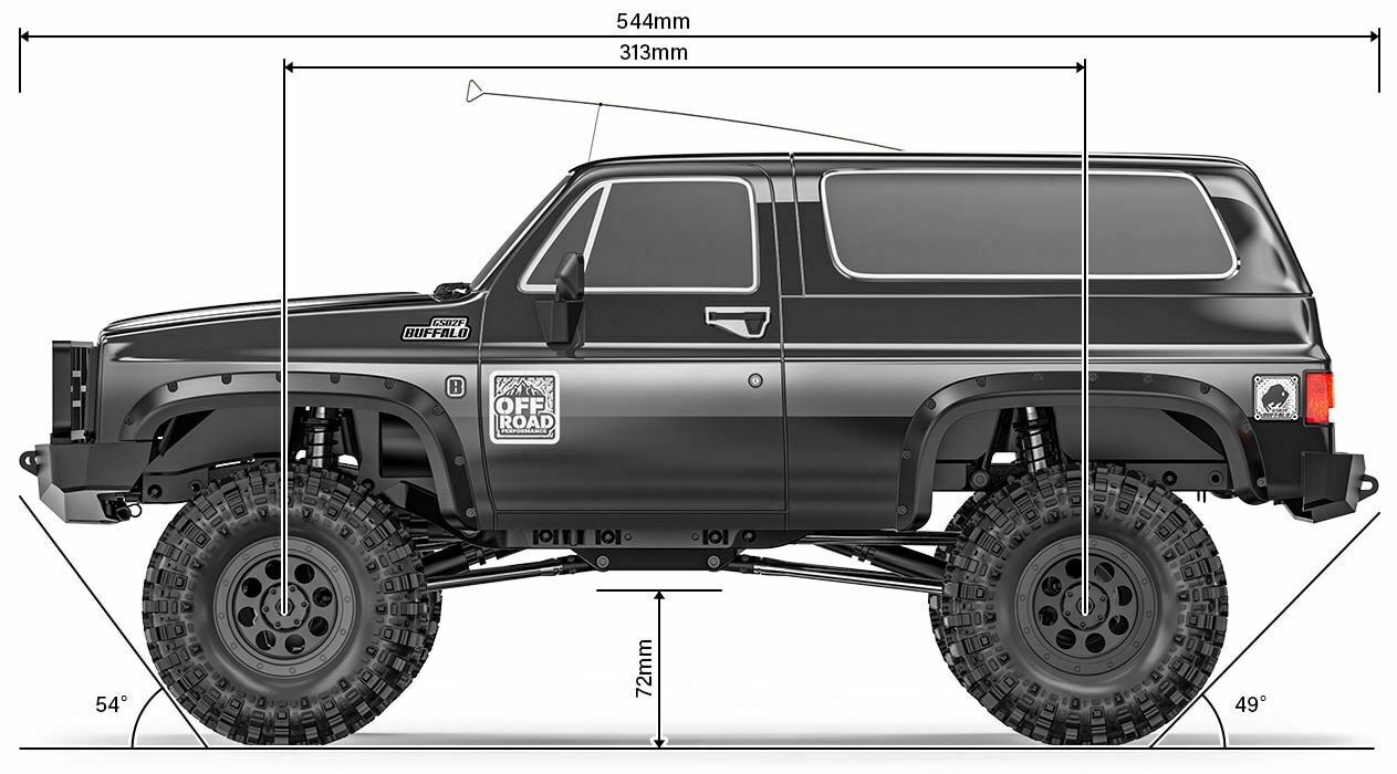 Радиоуправляемая машина для трофи Gmade 1/10 GS02F BUFFALO TS RTR GM57012  Купить с доставкой